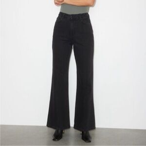 Dynamite Hailey Black Flare Leg Jeans Size 12 High Rise